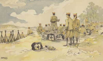Un battaglione della Guardia Imperiale in sosta sulla strada per Liao-yang da Japanese School