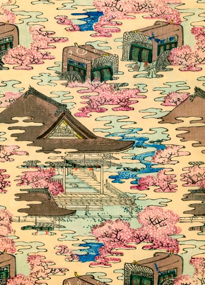 Paesaggio astratto con case da Japanese School