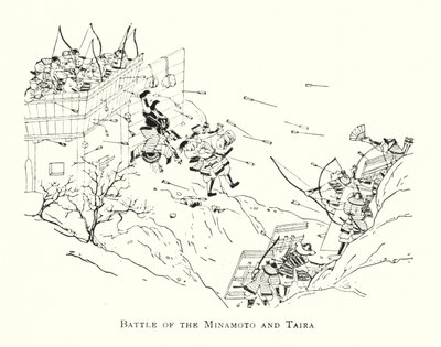 Battaglia dei Minamoto e Taira da Japanese School