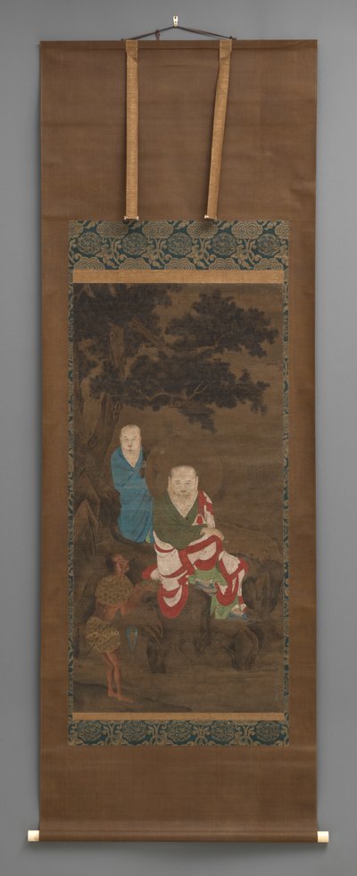 Dipinto buddista di 3 figure, inizio XVIII secolo da Japanese School