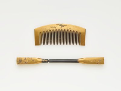 Pettine e fermaglio per capelli, metà 19°-inizio 20° secolo da Japanese School
