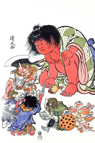Demoni, metà XIX secolo (stampa) da Japanese School