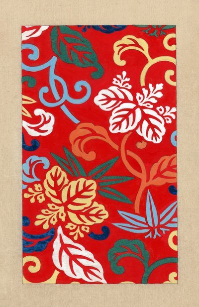 Progetto per tessuto per la realizzazione di kimono utilizzando il metodo Nishike della stampa a blocchi di legno da Japanese School