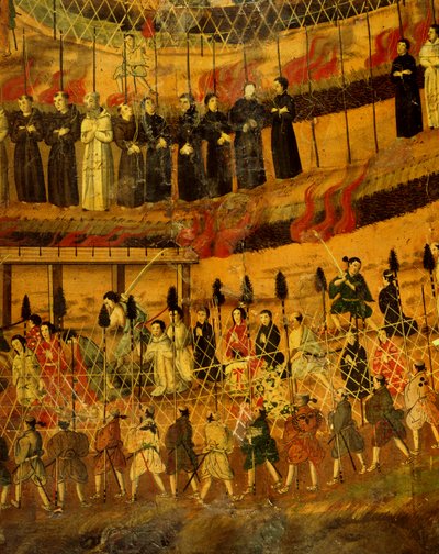(dettaglio) da Il martirio dei gesuiti in Giappone nel 1622 da Japanese School