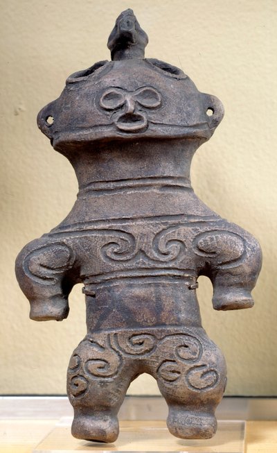 Statuetta Dogu Giappone, altezza 20 cm, Neolitico, periodo Jomon da Japanese School
