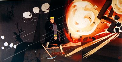 Esplosione durante la Guerra Russo-Giapponese del 1904-05 da Japanese School