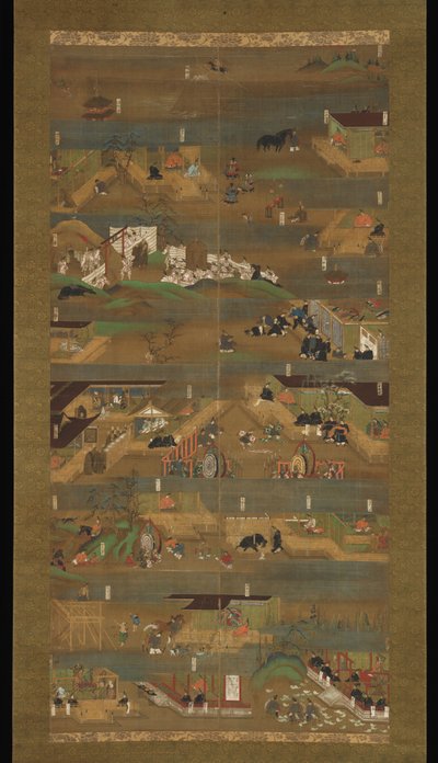 Biografia illustrata del Principe Shōtoku, rotolo appeso, periodo Kamakura da Japanese School