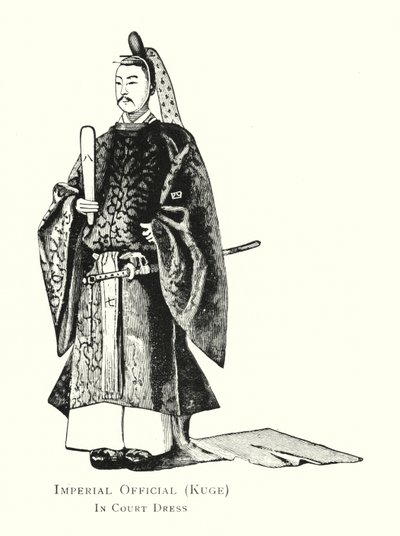 Funzionario Imperiale, Kuge, in Abito di Corte da Japanese School