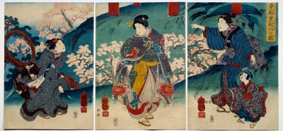 Arte giapponese: donne in primavera da Japanese School
