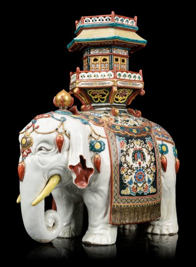 Elefante in stile Kakiemon da Japanese School