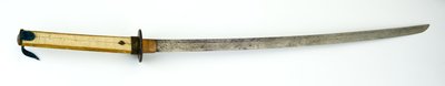 Katana, o spada (acciaio, rame, ottone, pelle di razza, legno e tessuto) da Japanese School