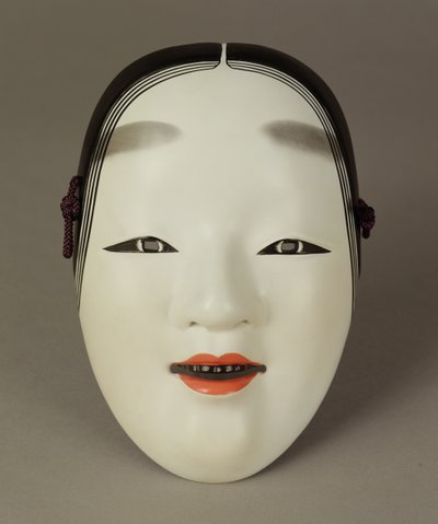 Maschera del teatro Noh di una giovane donna, Giapponese da Japanese School
