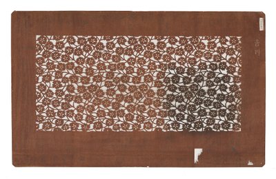 Stencil di carta (katagami), fine XIX secolo da Japanese School