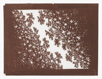 Stencil di carta (katagami), fine XIX secolo da Japanese School