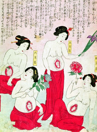 Donne incinte, 1881 da Japanese School