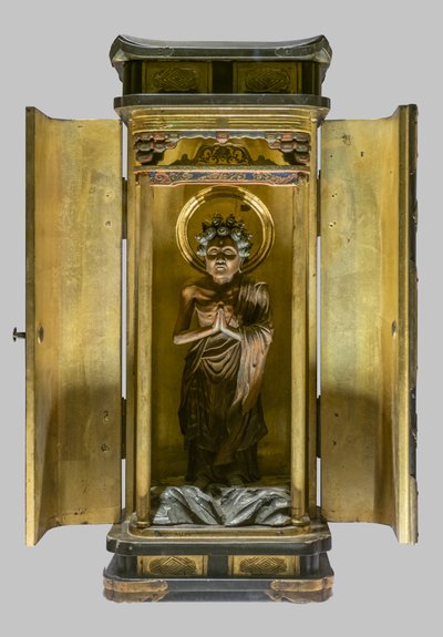 Shakyamuni che esce dalla montagna (Shussan no Shaka). Giappone, periodo Edo da Japanese School