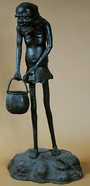 Statuetta di Ashinaga, dal Tempio di Nara, Giappone da Japanese School