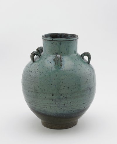 Vaso per la conservazione delle foglie di tè con cinque manici ad anello, prefettura di Saga o Nagasaki, periodo Edo da Japanese School