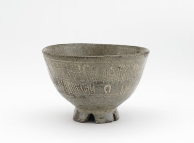 Ciotola da tè in stile mishima, ceramica Karatsu da Japanese School