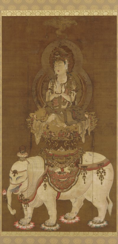 Il Bodhisattva - Fugen (Fugen Bosatsu) Periodo Heian da Japanese School