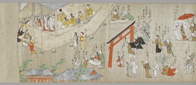 I rotoli del santuario di Tenjin (uno di una coppia) (dettaglio), Scuola Tosa, XVII secolo da Japanese School