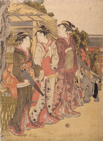 Tre bellezze nel mercato da Japanese School