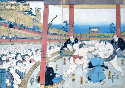 Lotta tradizionale in Giappone: lottatori di sumo da Japanese School