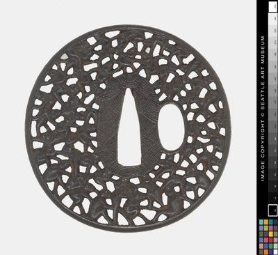Tsuba: Cento Scimmie da Japanese School