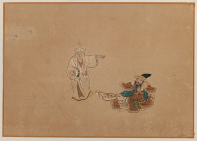 Due figure, foglio di album da Japanese School