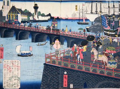 Veduta di Londra, c.1860 da Japanese School