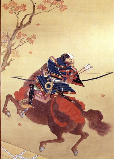 Guerriero Munete. Dipinto su seta della Scuola Tosa, autore Chikana Morizumi detto Hsien. 18° secolo. Museo Chiossone. Genova da Japanese School