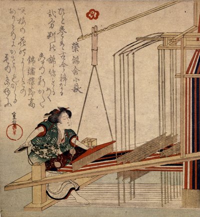 Tessitura in Giappone nel XVIII secolo da Japanese School