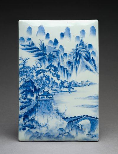 Scatola da scrittura con paesaggio, sito di Seto da Japanese School