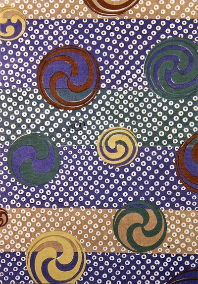 Disegno Yin Yang per tessuto, fine XIX secolo da Japanese School