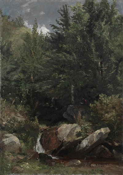 Alberi e un Ruscello su una Collina, 1853 da Jasper F. Cropsey