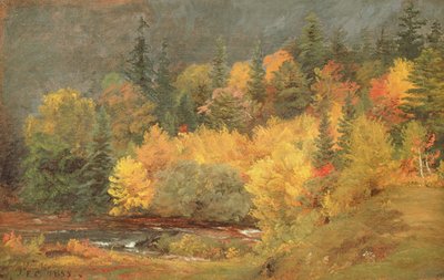 Autunno lungo il ruscello, 1855 da Jasper Francis Cropsey