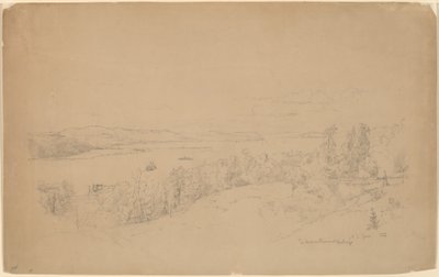 Il Fiume Hudson a Hastings da Jasper Francis Cropsey