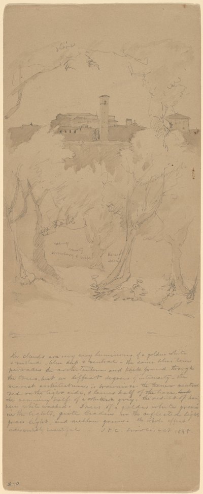 Vista tra gli Alberi a Tivoli da Jasper Francis Cropsey