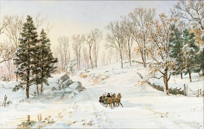 Inverno su Ravensdale Road, Hastings-on-Hudson da Jasper Francis Cropsey