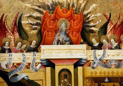 Dio Padre circondato da angeli, pala d