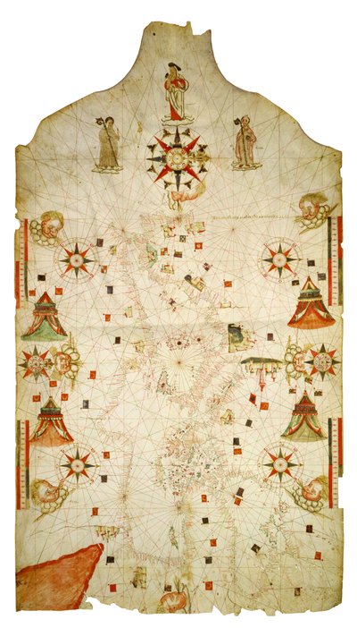 Mappa del Mediterraneo e del Mar Nero da Jaume Olives