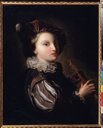 Il giovane paggio con il flauto di canna da Jean Alexis Grimou