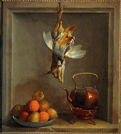 Natura morta con frutta e selvaggina ... da Jean Baptiste (school of) Oudry