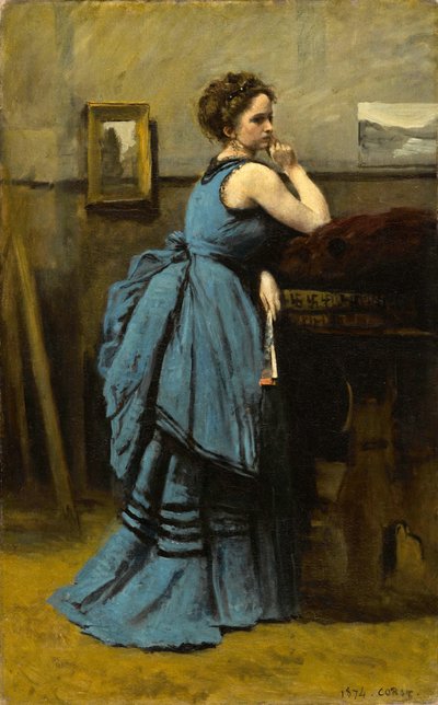 Signora in blu da Jean Baptiste Camille Corot