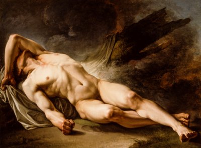 Ettore dormiente (olio su tela) da Jean-Baptiste Deshays