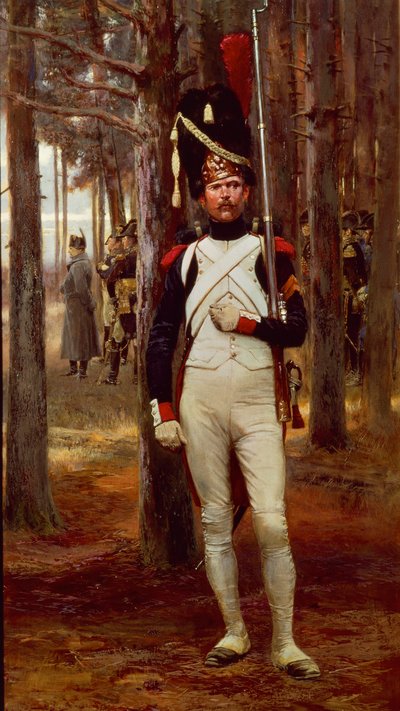 Granatiere a piedi della Guardia Imperiale, di Edouard Detaille da Jean Baptiste Edouard Detaille