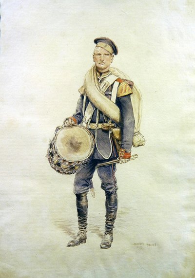 Ritratto di un tamburino da Jean Baptiste Edouard Detaille