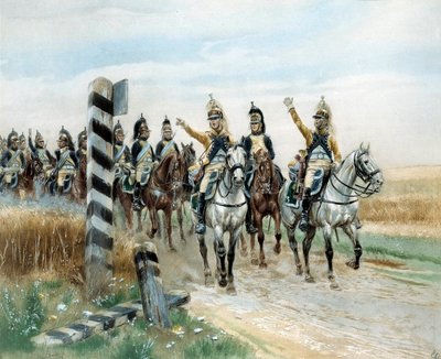 Il posto di frontiera, 23° Dragone da Jean Baptiste Edouard Detaille