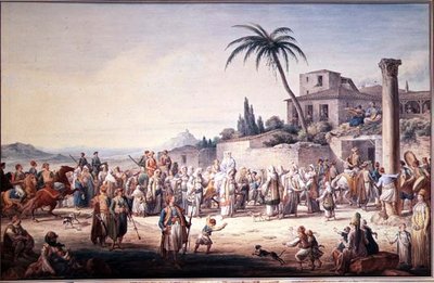 Un Matrimonio ad Atene, c.1776 da Jean Baptiste Hilair