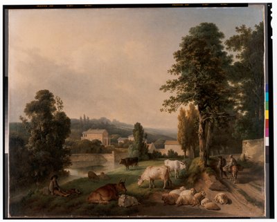 Paesaggio con mucche da Jean Baptiste Huet